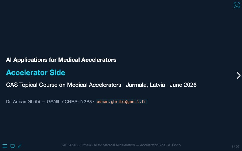 AI for medical accelerators